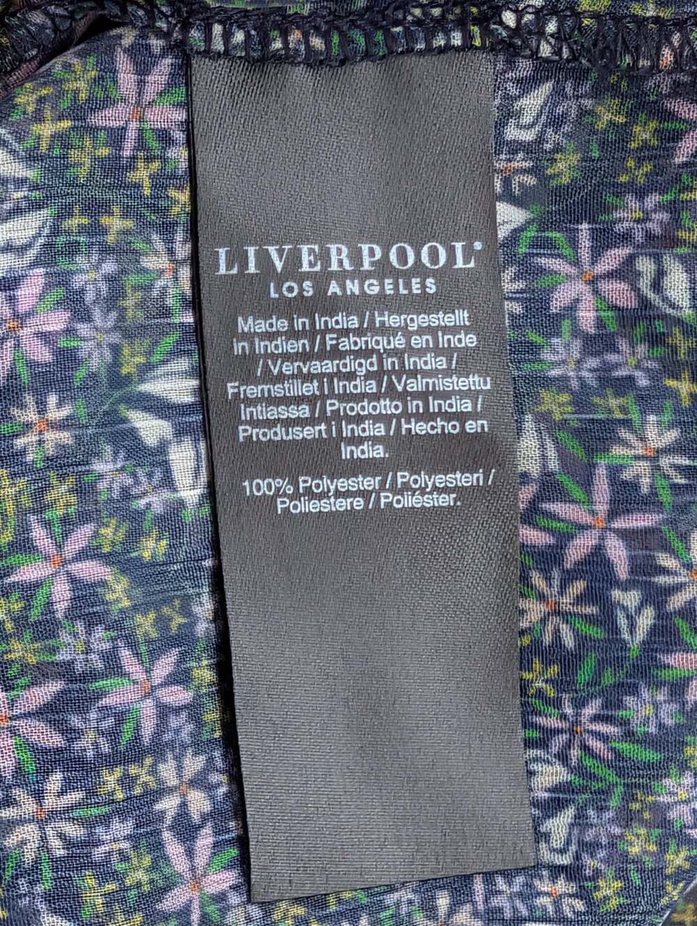Liverpool Los Angeles Midnight Garden blouse medium cottagecore boho whimsical - Picture 10 of 11